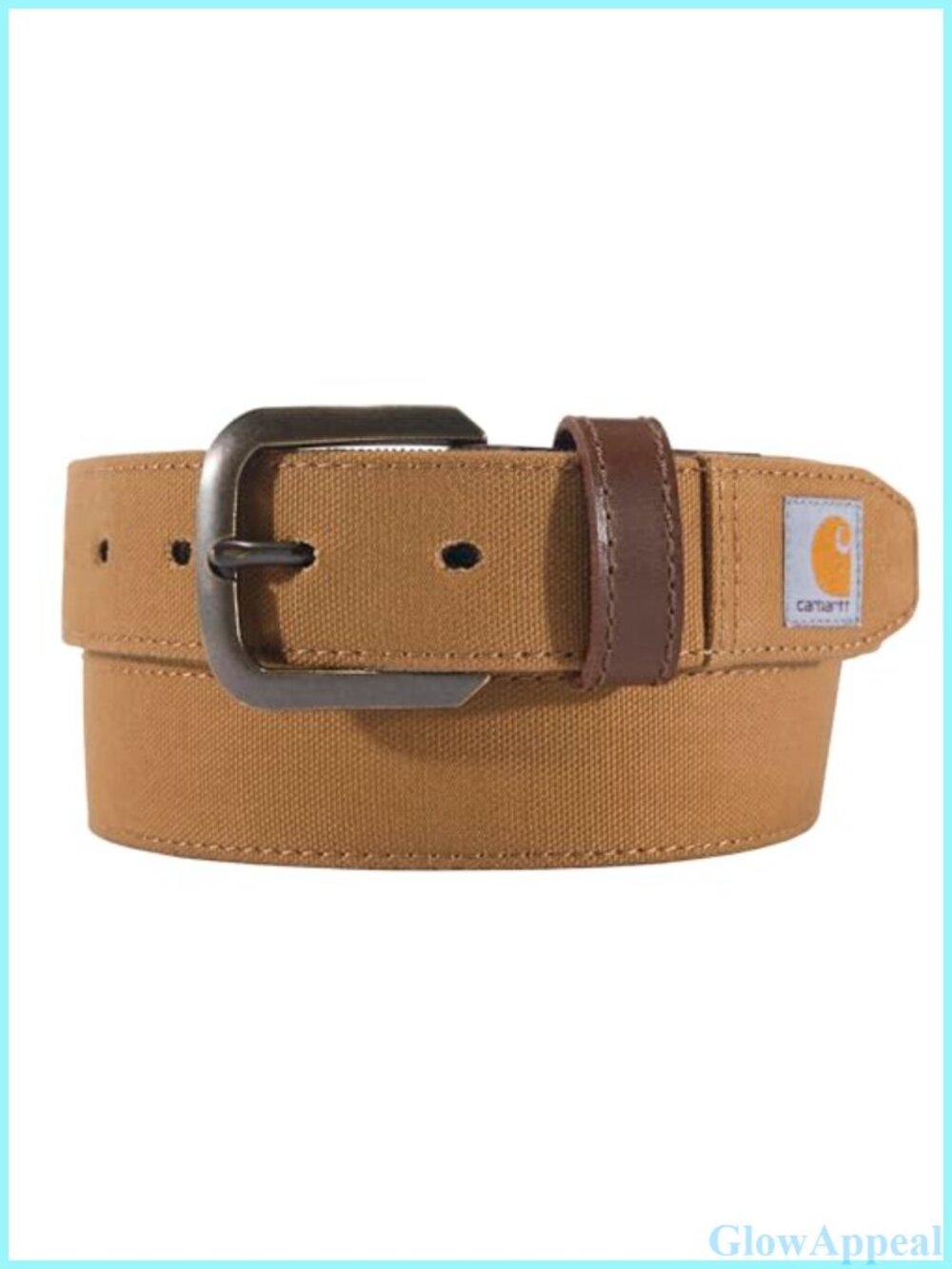 Cotton Duck Canvas Work Belt Bridle Leather Trim Corduroy Backing Casual